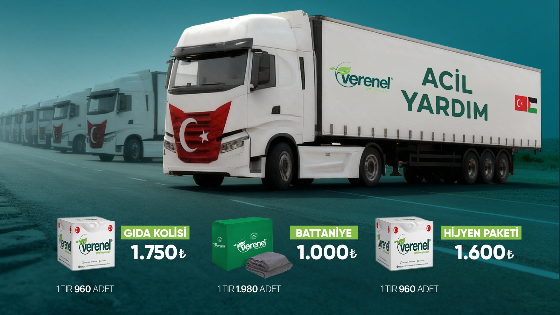 Gazze'ye 1000 Tır Yardım