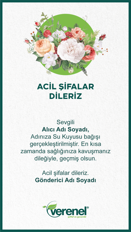 Acil Şifalar Dileriz