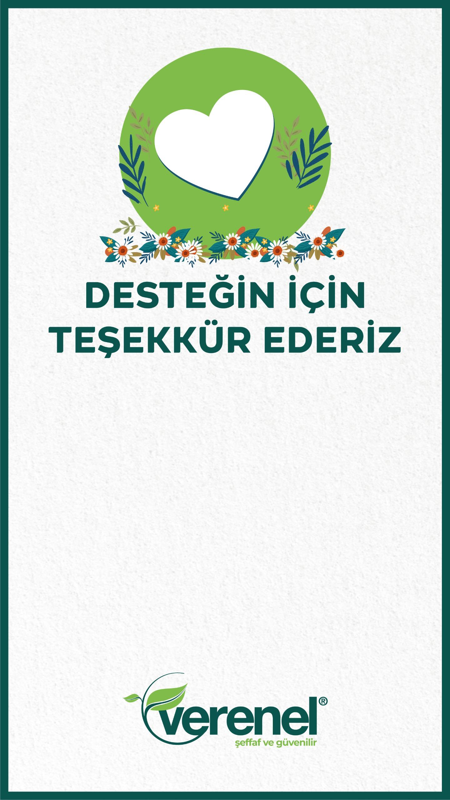 desteğiniz için teşekkür