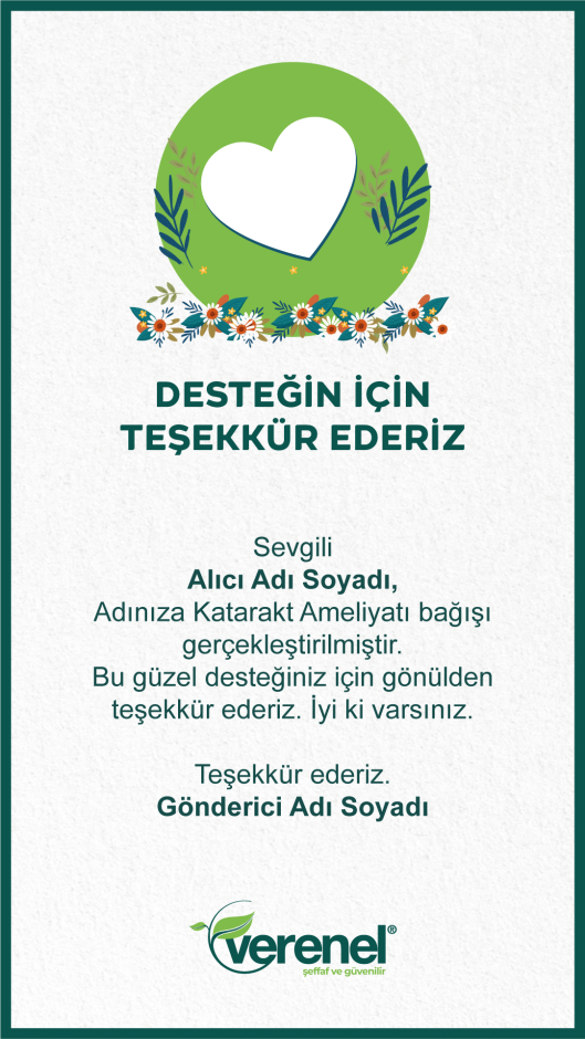 Desteğin İçin Teşekkür Ederiz