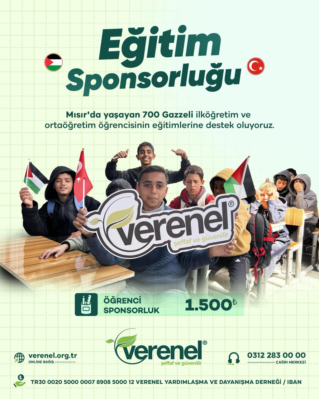 Mısır'daki Gazzeli Çocuklara Eğitim Desteği