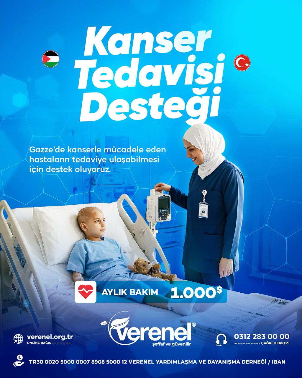 Gazzelilere Kanser Tedavisi Desteği