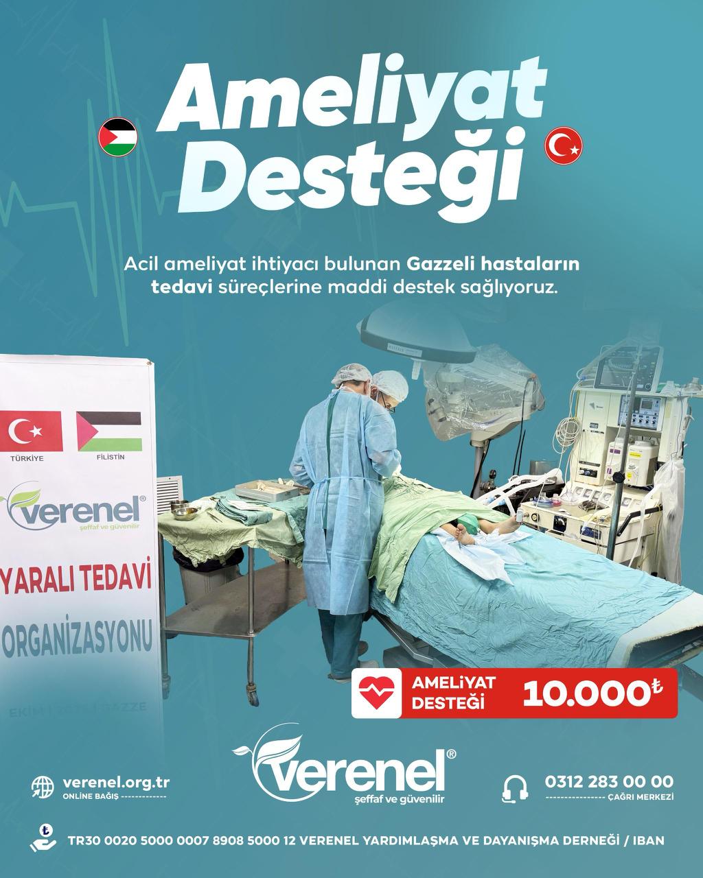 Gazzelilere Ameliyat Desteği